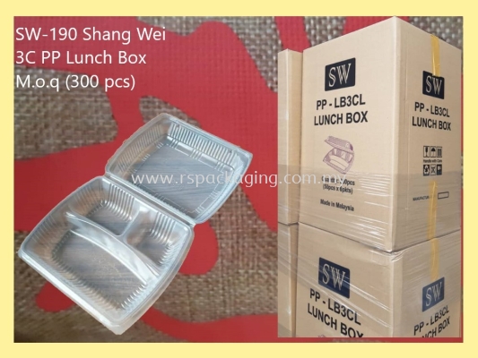 SW-190 Shang Wei 3C PP Lunch Box M.o.q (300 pcs)x2