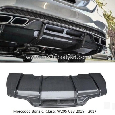 MERCEDES BENZ C-CLASS W205 2015 - 2017 AMG REAR BUMPER PSM DESIGN DIFFUSER PP