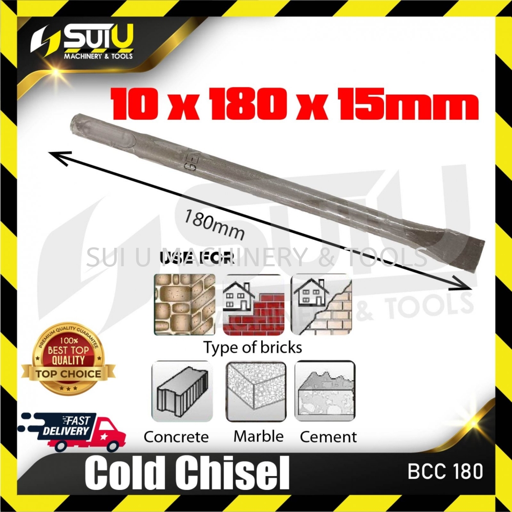 GENTOOLS Bull Point Chisel 10 x 180mm Bits & Nuts Hand Tool Kuala ...