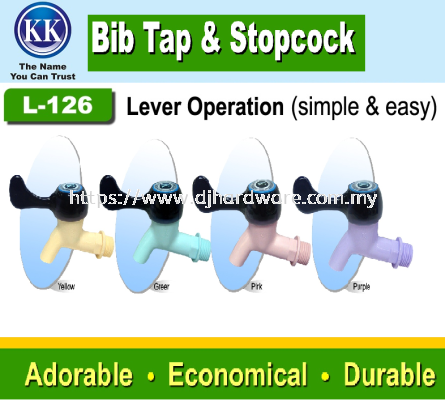 KK THE NAME YOU CAN TRUST BIB TAP & STOPCOCK LEVER OPERATION SIMPLE & EASY L126 (WS)