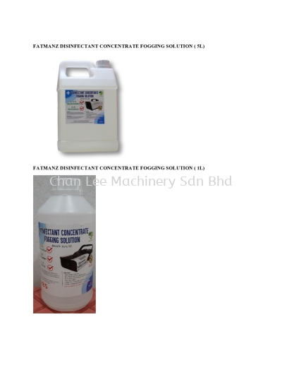 FATMANZ DISINFECTANT CONCENTRATE FOGGING SOLUTION (1L & 5L)