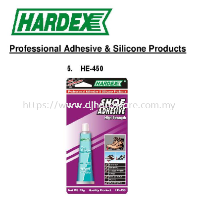 HARDEX PROFESSIONAL ADHESIVE & SILICONE PRODUCTS SHOE ADHESIVE HIGH STRENGTH HE450 (WS)