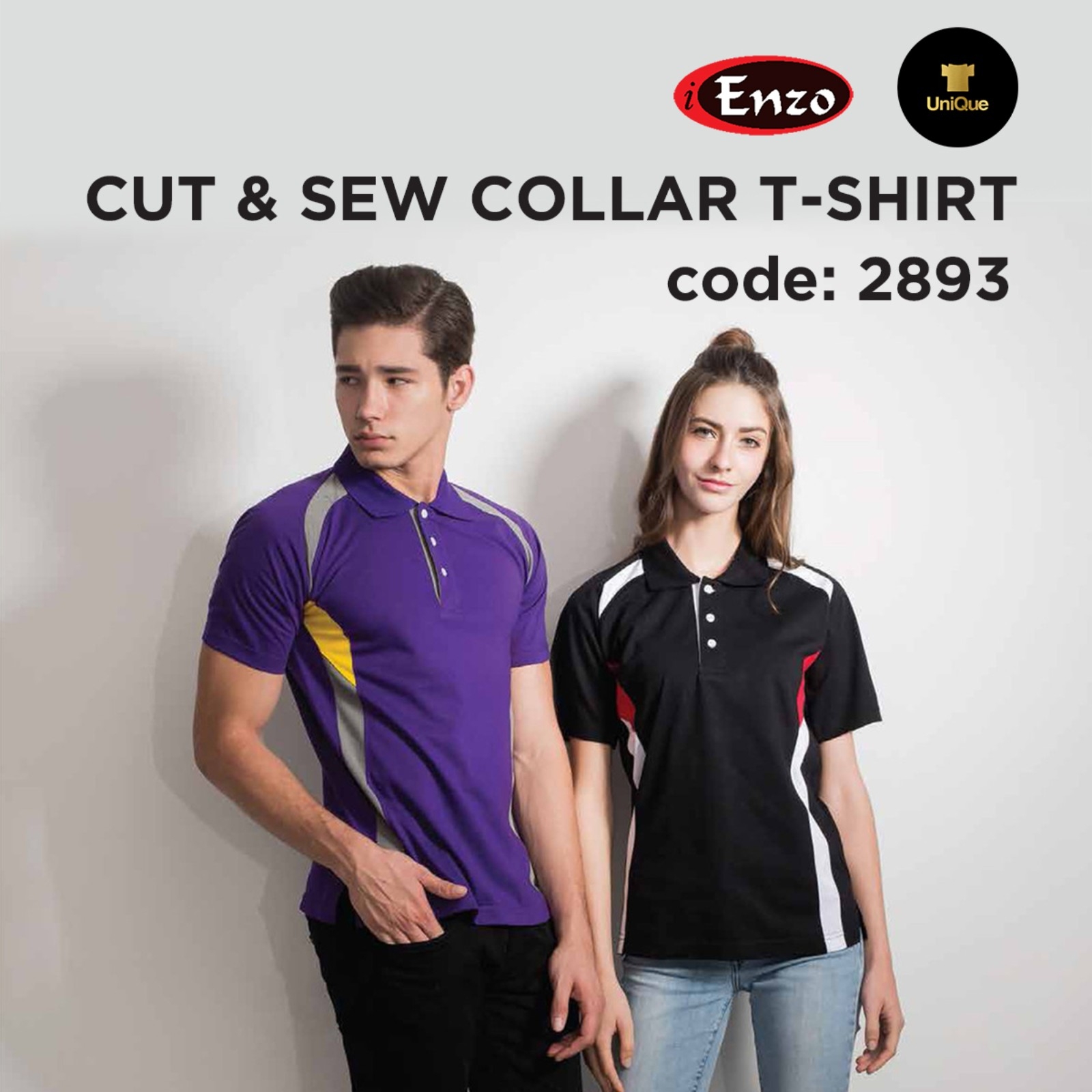T-shirt Collar Adult | Plain Collar T-shirt | 2816