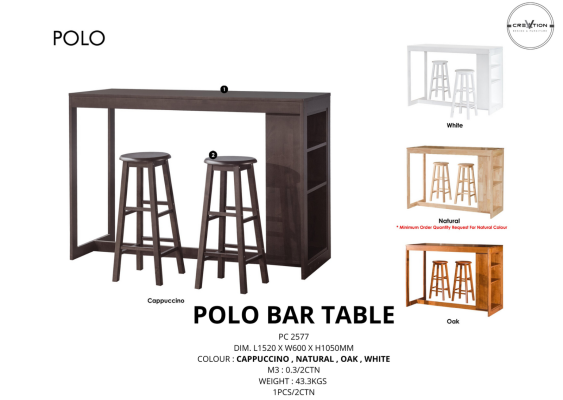 Polo Bar Table