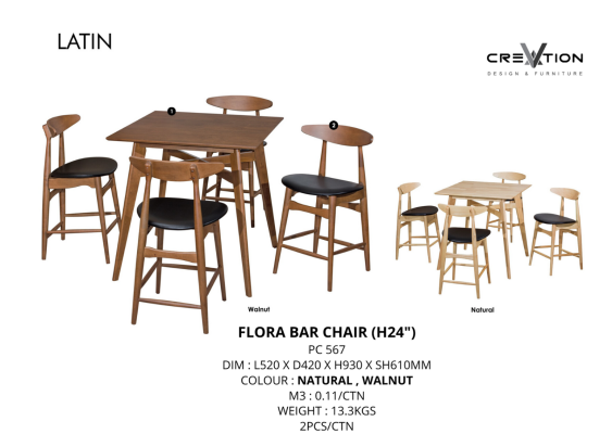 Flora Bar Chair (H24)