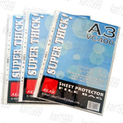 AKAR A3 Super Thick Sheet Protector (10's/pack) VC400