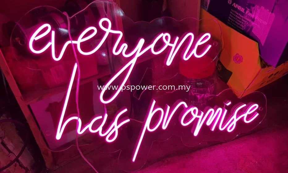 LED Neon Signage - Caption Wording 