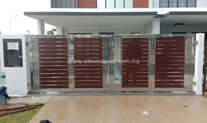 Stainless Steel Gate With Aluminium Panels 