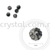 Bling Ball, 6mm, B039 Black + Black Diamond, 5pcs:pack Others