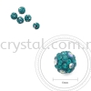 Bling Ball, 6mm, C019 Blue Zircon + Rainbow DOT, 5pcs:pack Others