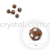 Bling Ball, 6mm, C031 Dark Brown + Rainbow DOT, 5pcs:pack Others