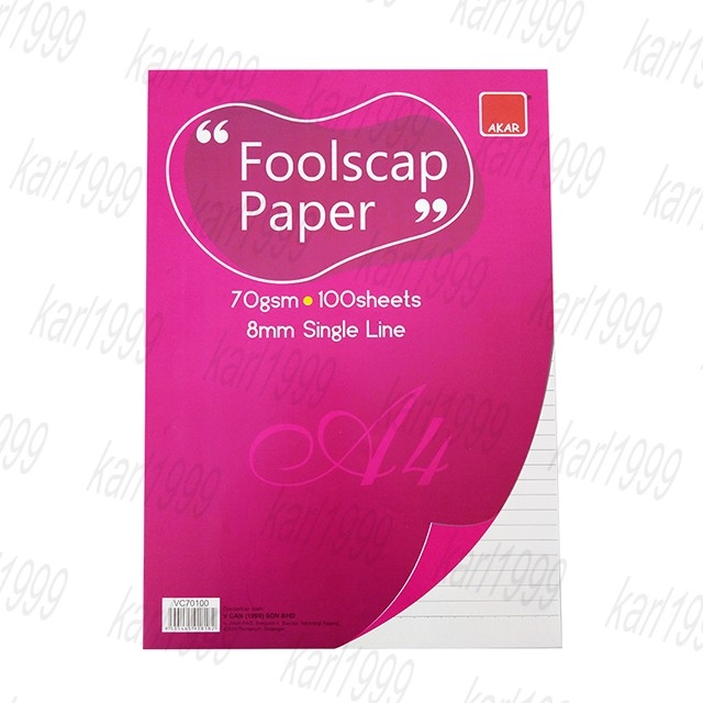 Akar A4 Foolscap Paper Test Pad 70gsm 100sheets Single Line A4 Paper akar-a4-foolscap-paper-test-pad-70gsm-100sheets-single-line-a4-paper
