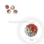 Bling Ball, 10mm, B007, Hycinth + Light Peach + Rainbow White, 4pcs:pack