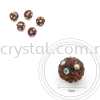 Bling Ball, 8mm, C031, Dark Brown + Rainbow DOT, 5pcs:pack 08mm Bling Ball