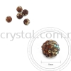 Bling Ball, 8mm, B124, Dark Brown + Light Brown + Rainbow White, 5pcs:pack 08mm Bling Ball