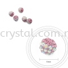 Bling Ball, 6mm, B005 Rose + Rainbow White, 5pcs:pack 06mm Bling Ball