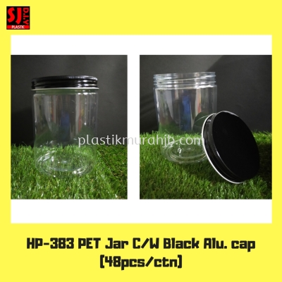 HP-383 PET Jar (Aluminium Cap) Hitam