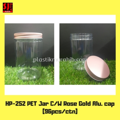 HP-252 PET Jar (Aluminium Cap) Rose Gold