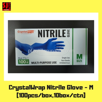 CrystalWrap Nitrile Glove (Size:M)