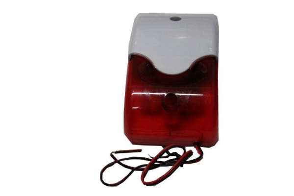 SIREN LIGHT RED STROBE WITH WIRE