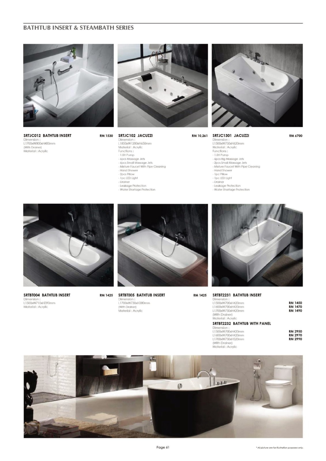 Bathtab -3 SORENTO Kitchen & Bathroom Accessories Bathroom & Kitchen Catalog & Brochure