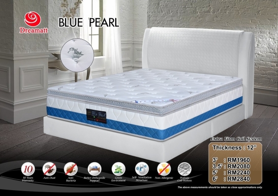 Dreamatt Mattress -Blue Pearl 