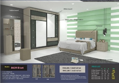 8639 B - Set Bedroom Set Bed & Bedframe Choose Sample / Pattern Chart