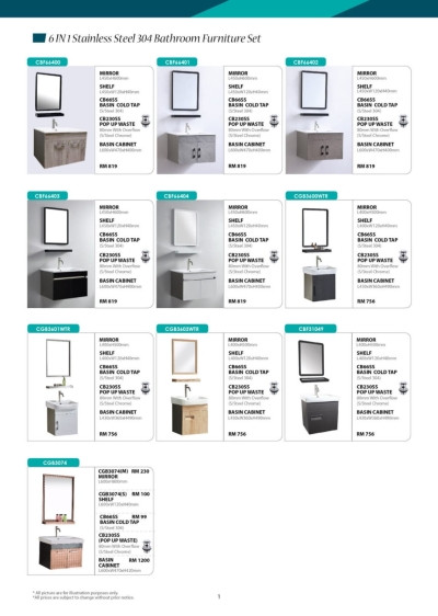 Cabana Ready Made Basin Cabinet With Mirror Catalog