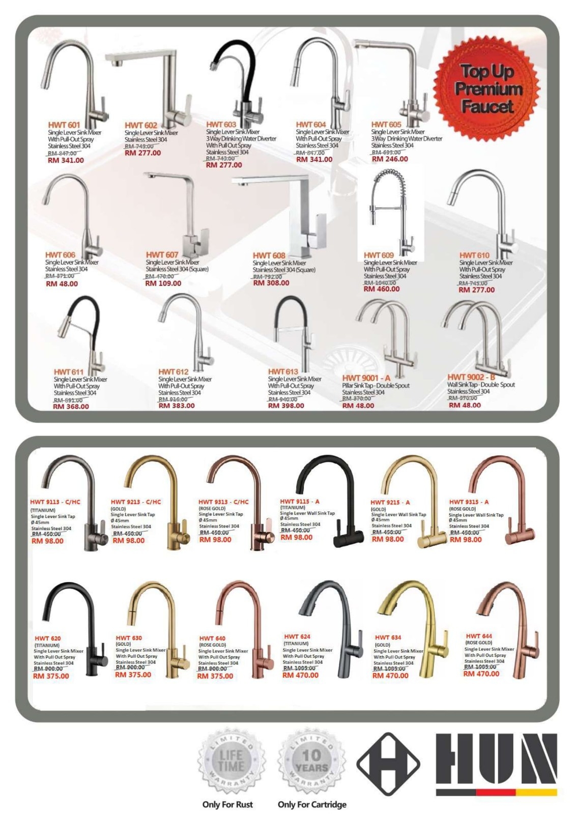 HUN - Kitchen Sink Tap Aksesori Dapur & Bilik Air HUN Dapur & Bilik Mandi Katalog & Brosur