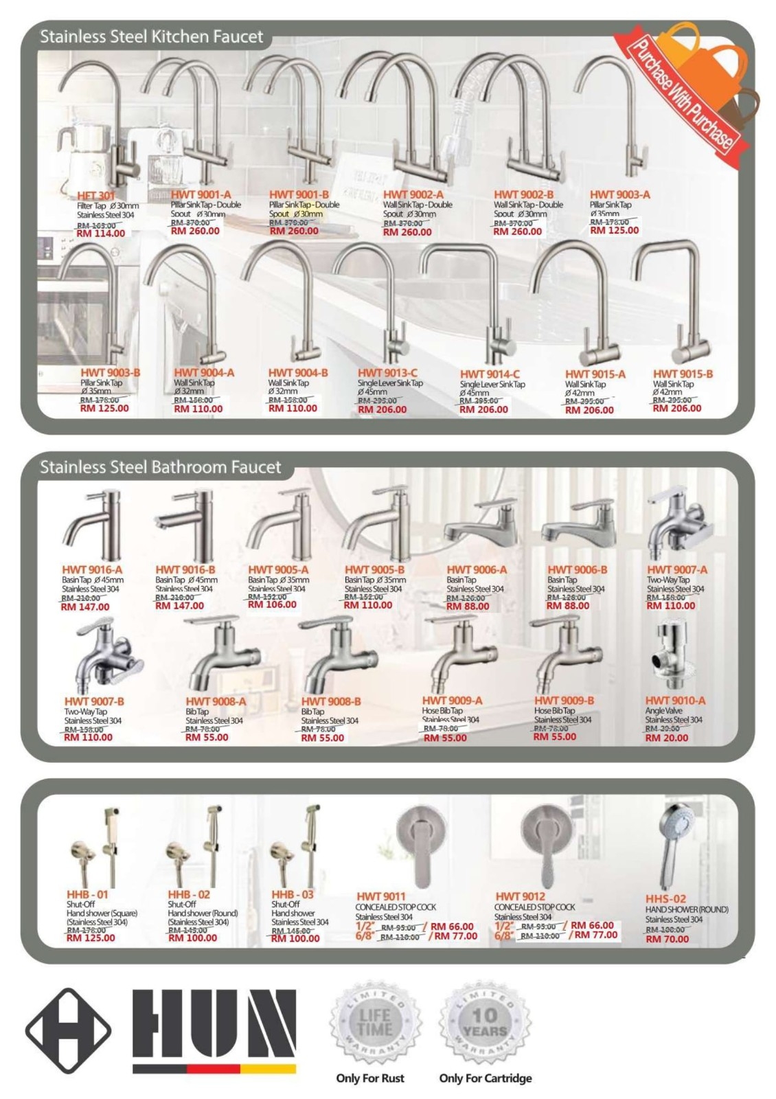 HUN - Water Tap HUN - Kitchen & Bathroom Bathroom & Kitchen Catalog & Brochure