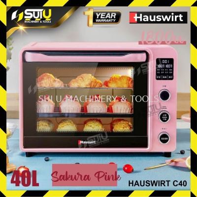 [SAKURA PINK] HAUSWIRT C40 40L Electric c/w Oven Aluminum Tray 1800W