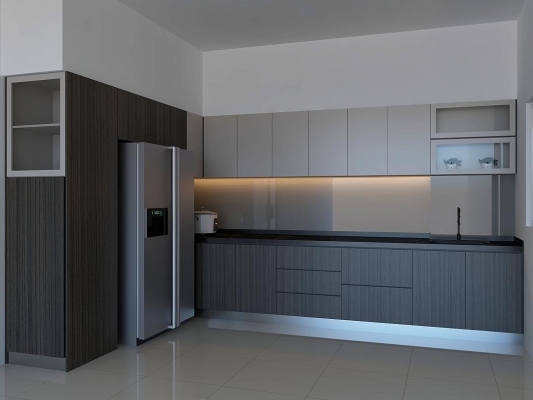 Rujukan Kabinet Dapur Pintu Melamine - Penang