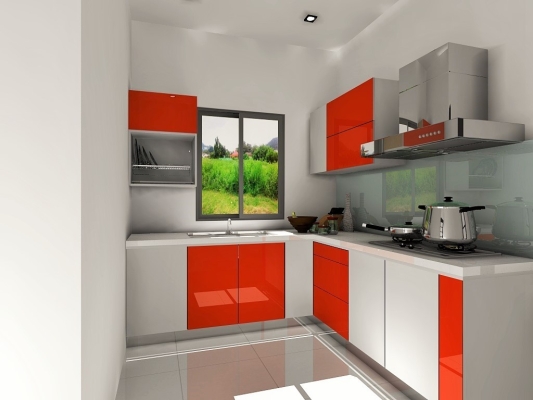 Glass Door Kitchen Cabinet Refer - BERTAM