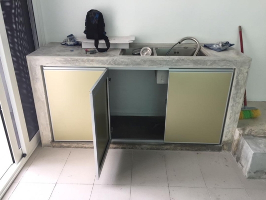 Dapur Pintu Aluminium + Composite Panel  