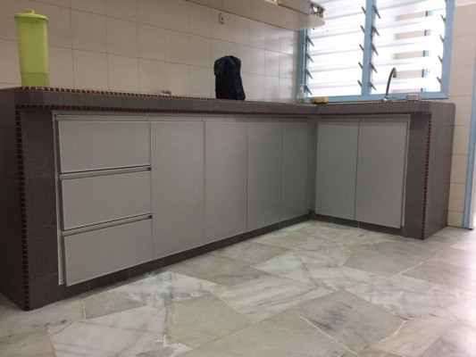 Kitchen Aluminium ( Silver) Cabinet Door With Composite Panel(SILVER)  