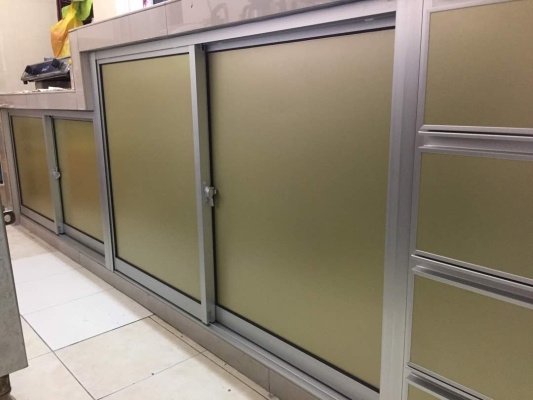 Kitchen Cabinet Sliding Door With Composite Panel ( Gold)