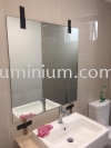 Toilet mirror frameless @united point Residence, jalan Lang Emas, Kuala Lumpur  Toilet mirror