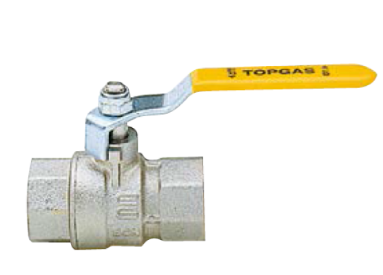 Art 2.1221 Full Bore Ball Valve With Steel Lever, Female/Female, Nickel-Plated.