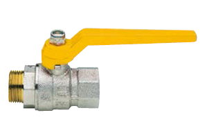 S.1225 Full Bore Ball Valve With Aluminium Lever, Male/Female, Nickel-Plated.