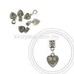 Dangle Charms, D04, Plated, 5pcs:pack