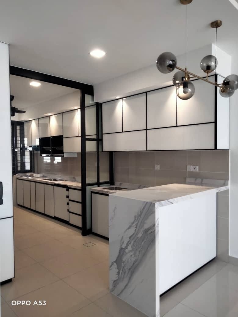 Contoh Rekaan Kabinet Dapur Aluminium Yang Sesuai Dan Siap Pasang di Kawasan Selangor Kabinet Dapur Aluminium Kabinet Dapur Rujukan Reka Bentuk UbahSuai Malaysia