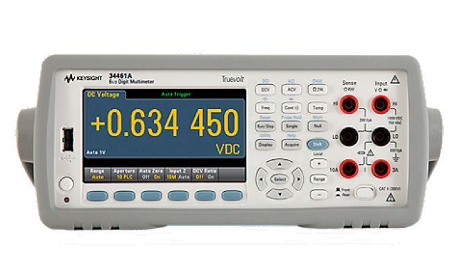 KEYSIGHT 34461A Truevolt DMM with histogram, bar chart, trend chart