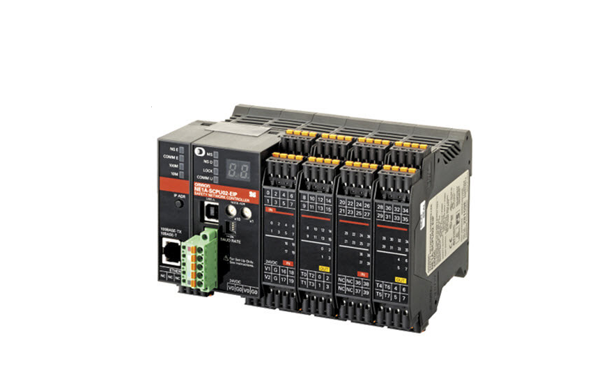 omron ne1a-scpu0[]-eip visualizes the safety system by directly connecting ethernet/ip of the sysmac