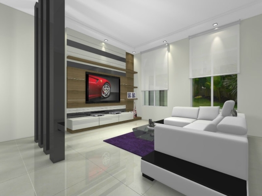 Custom Living Furniture 3D Design Suitable Malaysia 2021