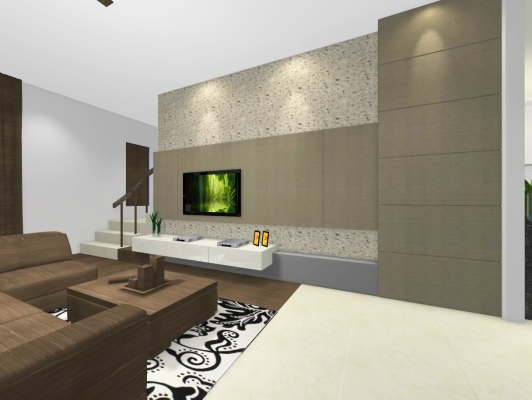 Custom Living Furniture 3D Design Suitable Malaysia 2021
