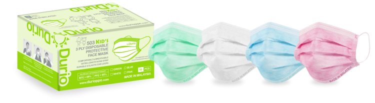 Durio 503 Kids 3 Ply Disposable Protective Face Mask