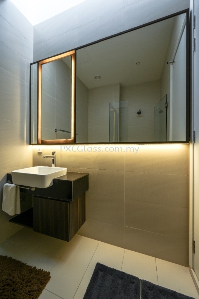 Toilet Mirror Glass Cabinet