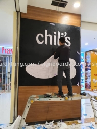 Chili’s 3D Box Up Logo Led Frontlit Signage Signboard At Klang Kuala Lumpur 