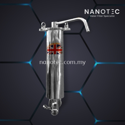 Stainless Steel Water Filter / Water Purifier Housing - LN Type + Stop Valve