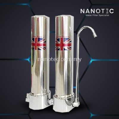 NanoTec 304 Stainless Steel Double Water Filter Housing / Double Water Filtration System 